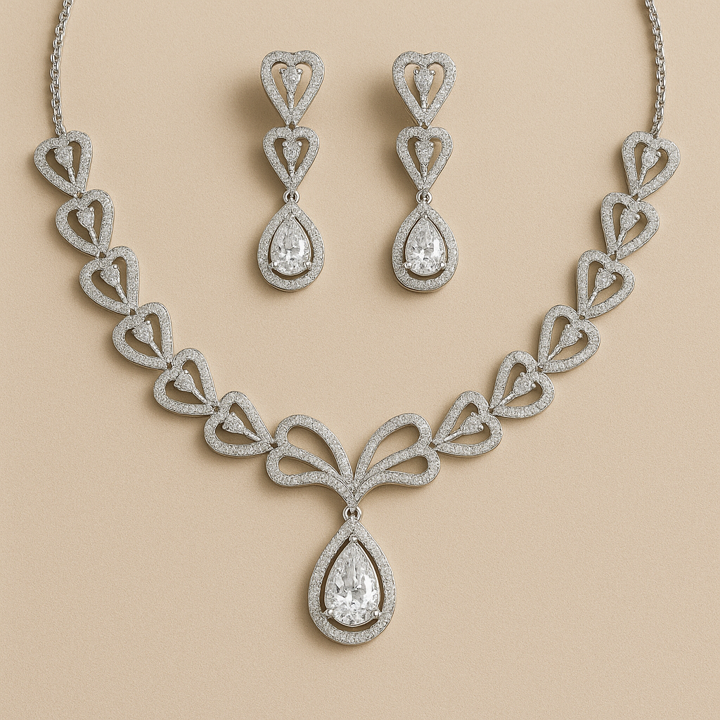 Silver Soulmate Necklace Set