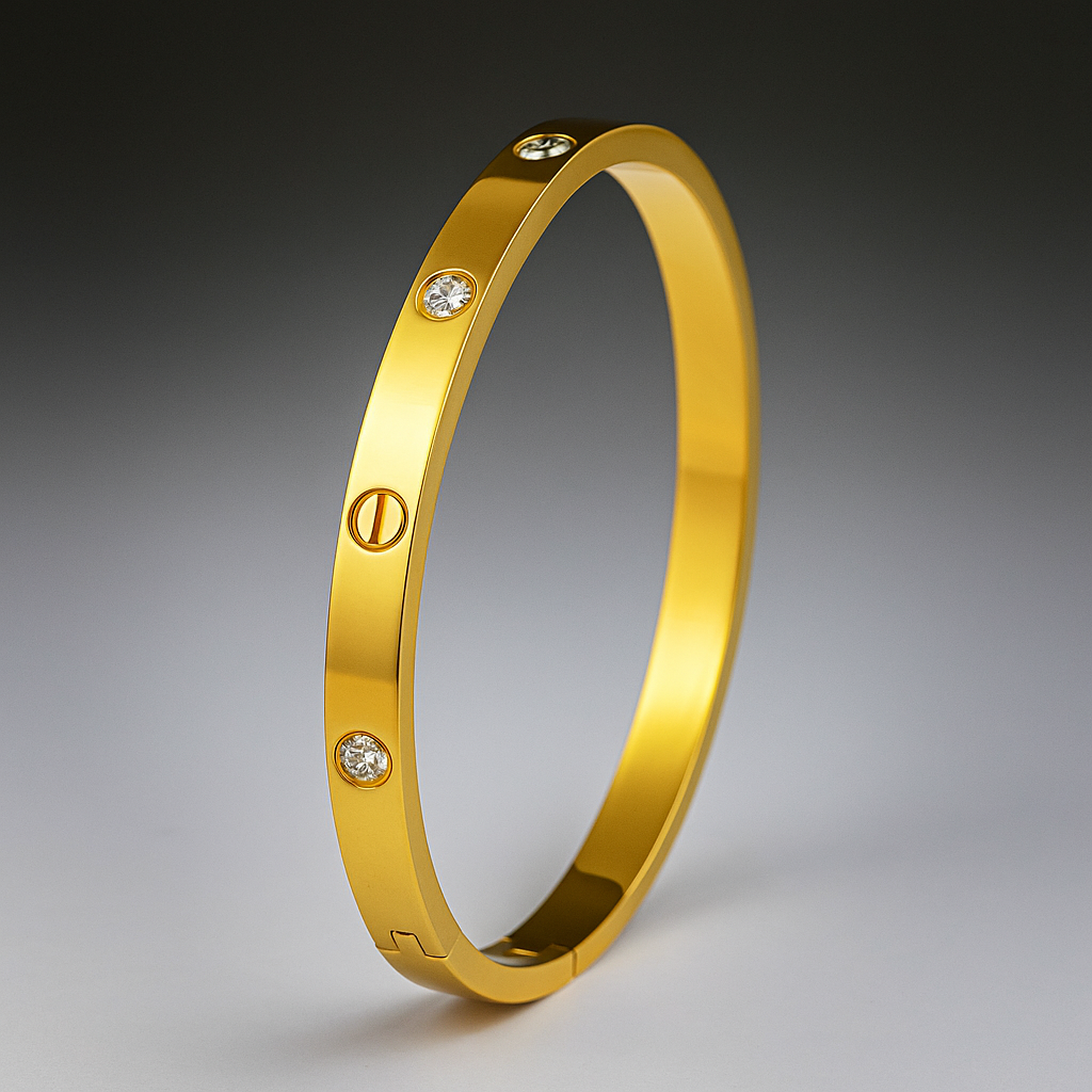 Anti Tarnish Glam Look Oval Bracelet