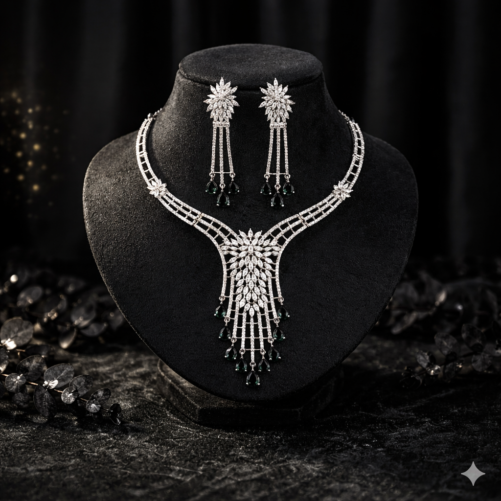 Queen’s Emerald Necklace Set
