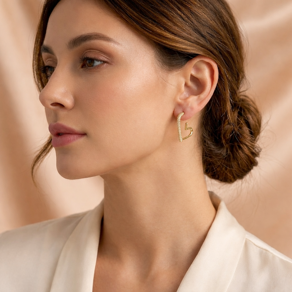 Radiance Heart Contour Earrings