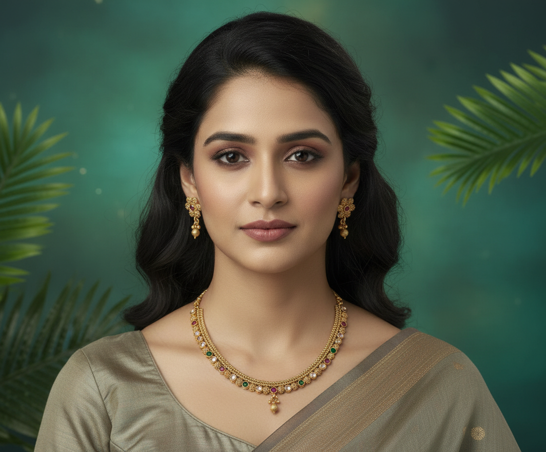 Kumkum Mala Necklace Set