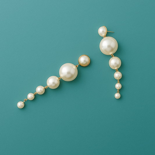 Pearl long earrings