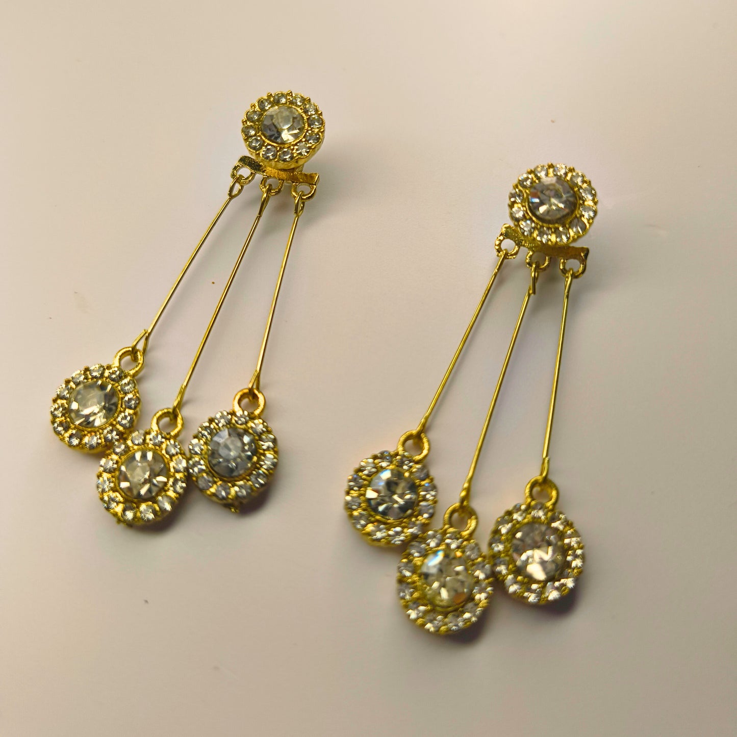 Flash Diamond tassel 2 in 1 earrings