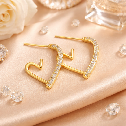 Radiance Heart Contour Earrings