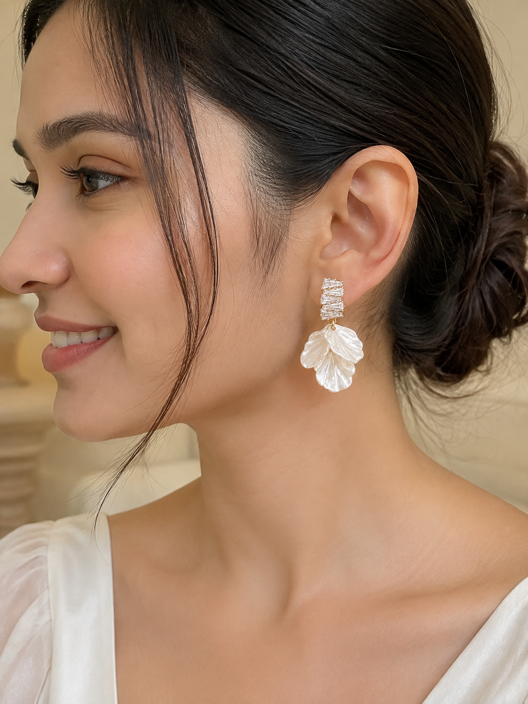 Petal Glow Drop Earrings