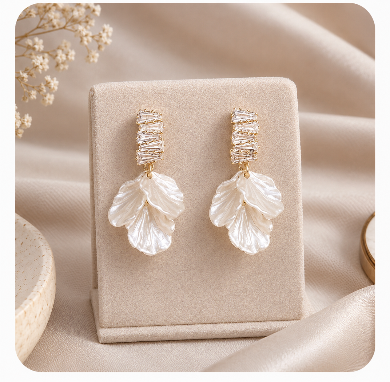 Petal Glow Drop Earrings
