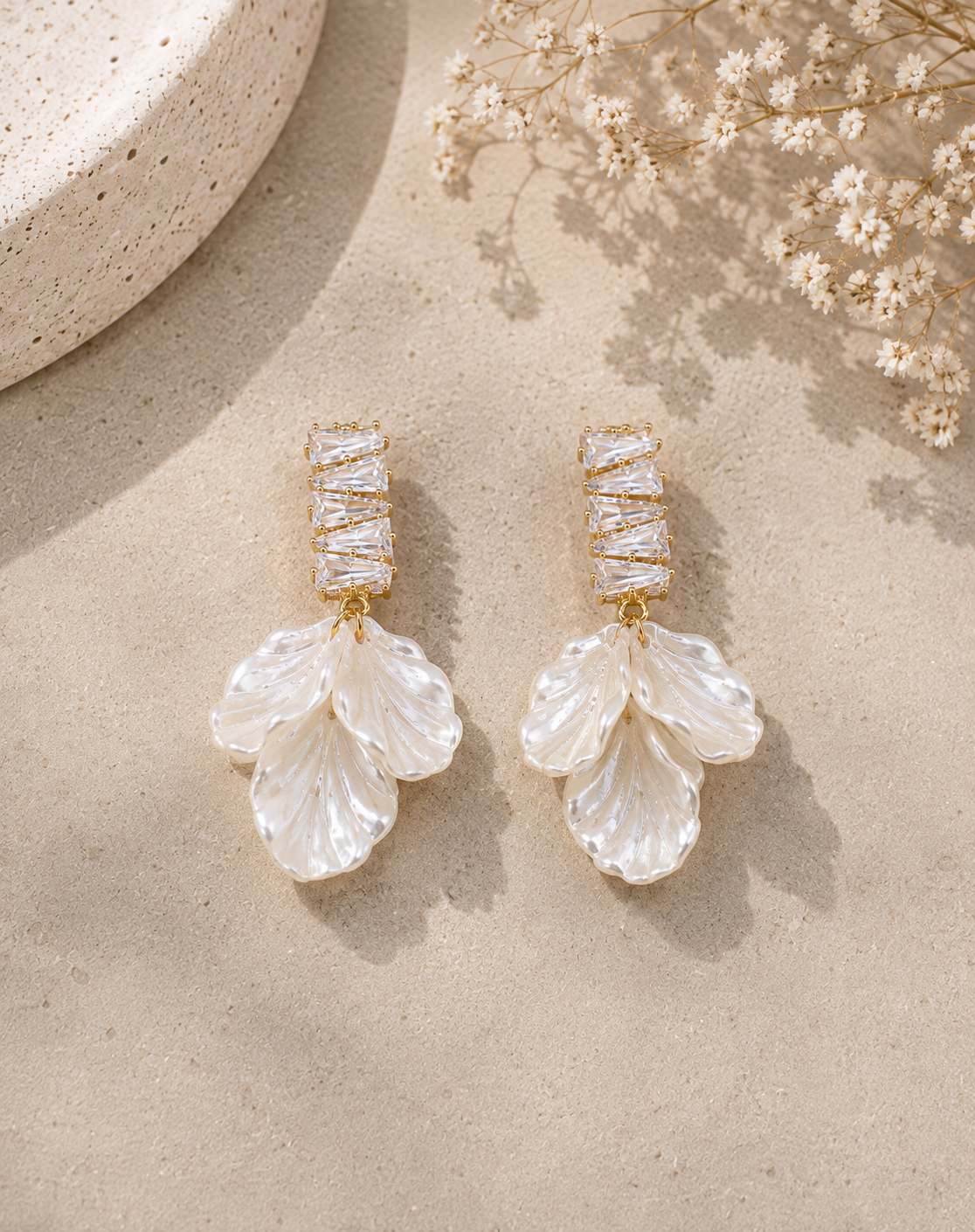 Petal Glow Drop Earrings