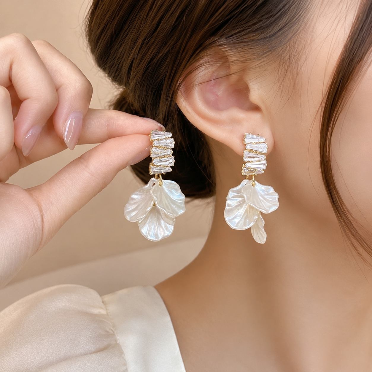 Petal Glow Drop Earrings
