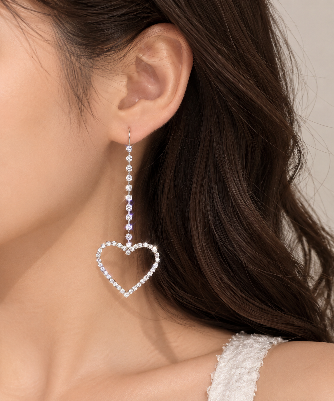 Eternal Sparkle Heart Earrings