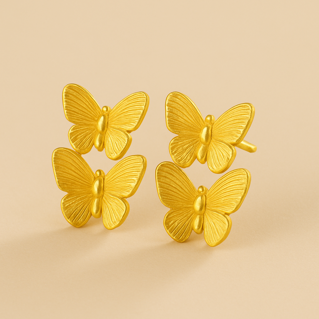 Exquisite double butterfly Earrings