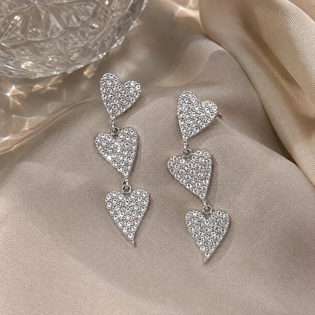 Amora Heart Drop Earrings