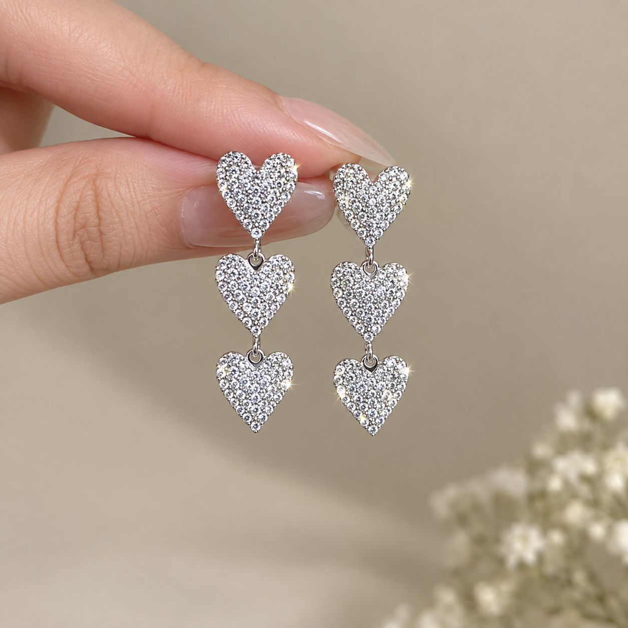 Amora Heart Drop Earrings