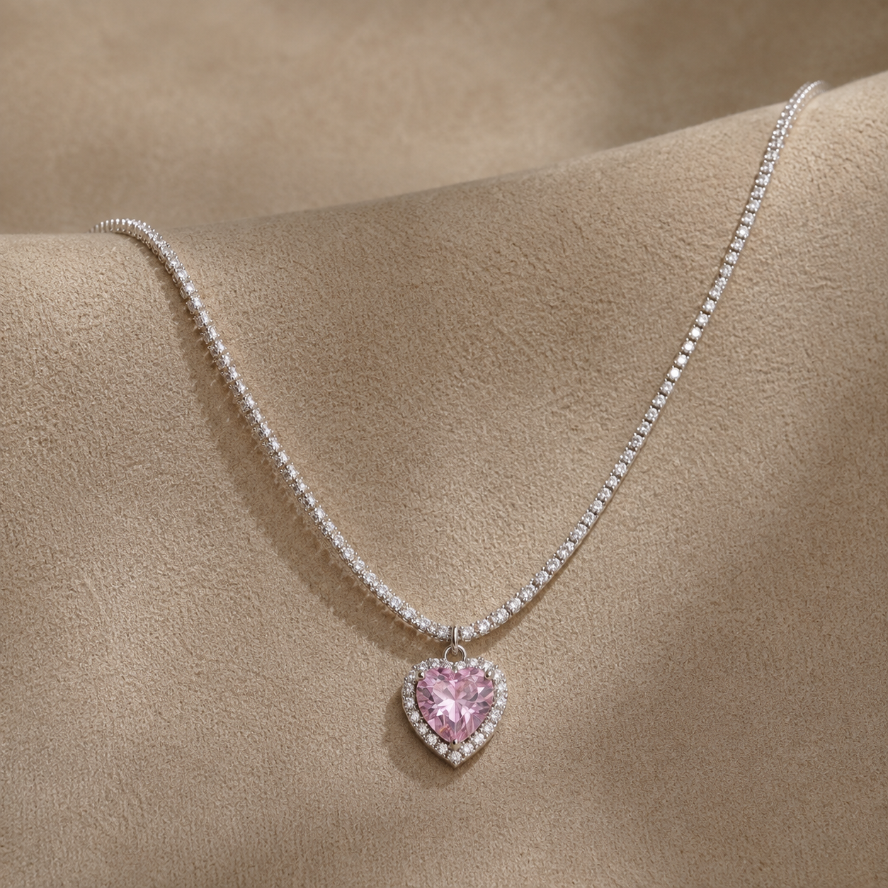 Roselle Heart Pendant Neckpiece
