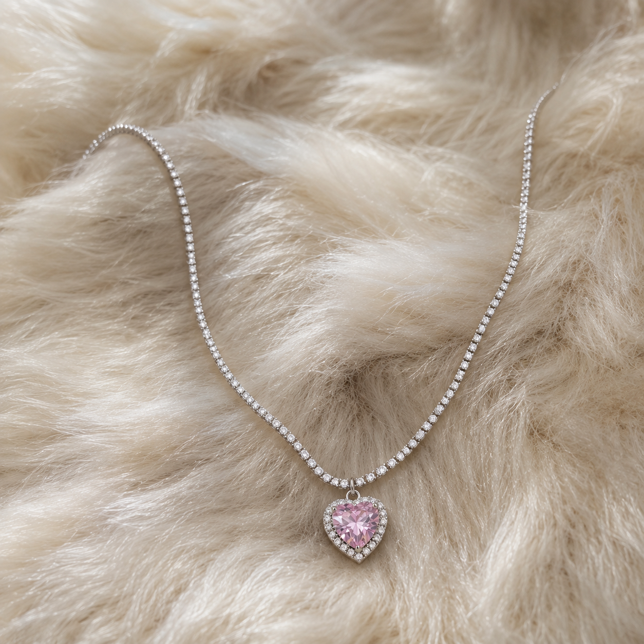 Roselle Heart Pendant Neckpiece