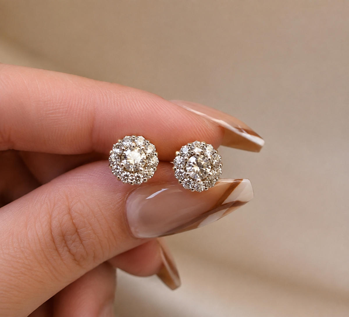 Flash Diamond tassel 2 in 1 earrings