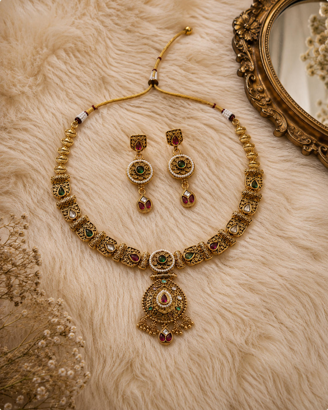 Rajwada Mohini Necklace Set