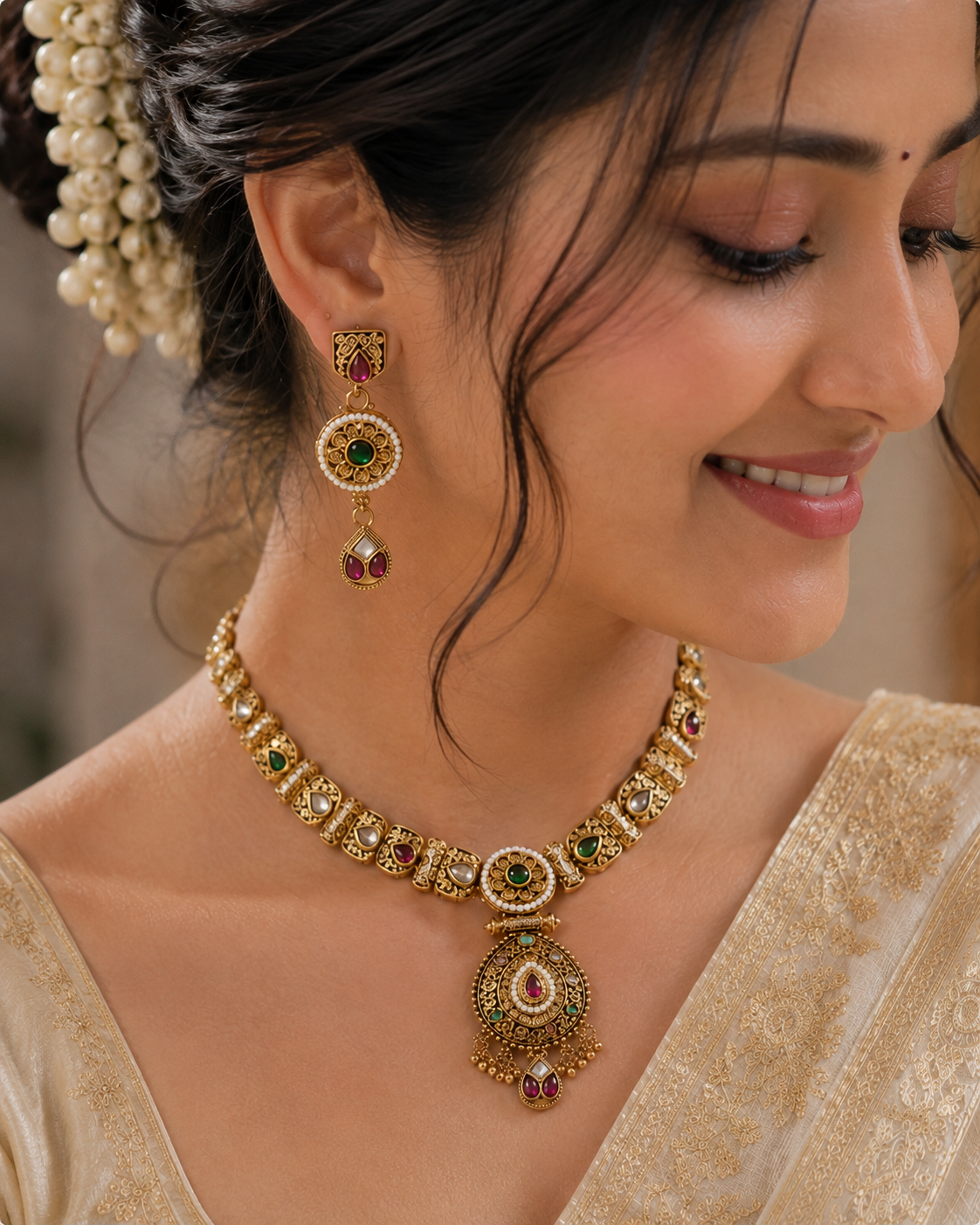 Rajwada Mohini Necklace Set