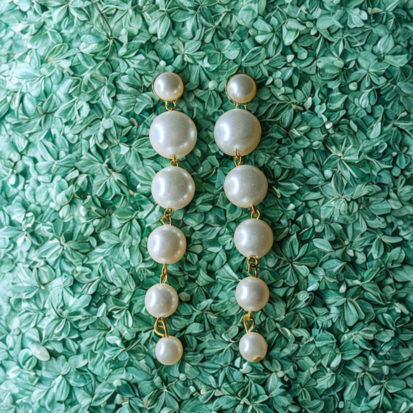 Pearl long earrings
