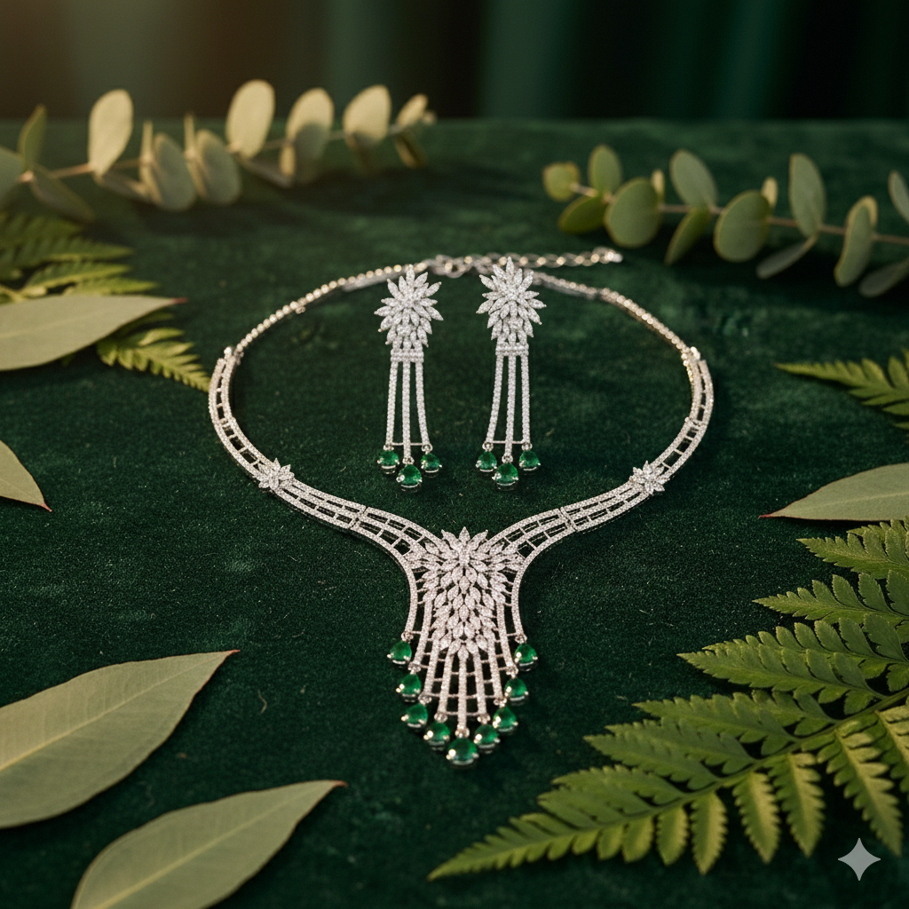 Queen’s Emerald Necklace Set