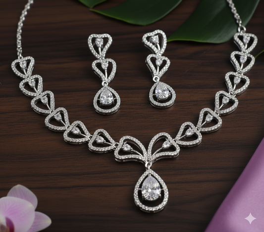 Silver Soulmate Necklace Set