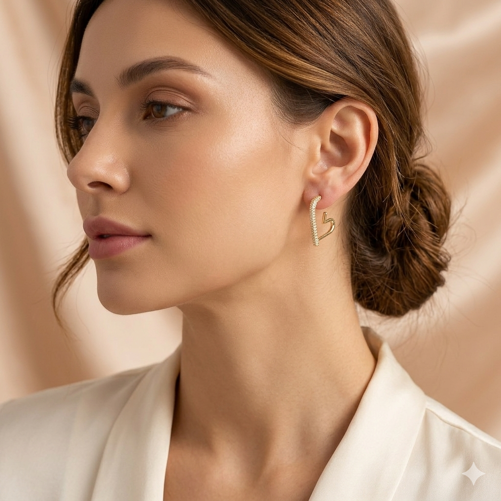 Radiance Heart Contour Earrings