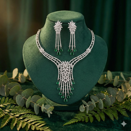 Queen’s Emerald Necklace Set