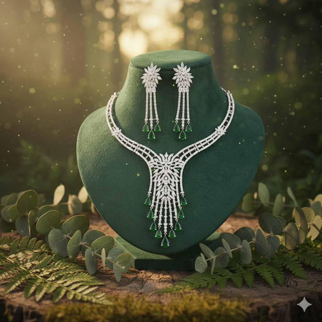 Queen’s Emerald Necklace Set