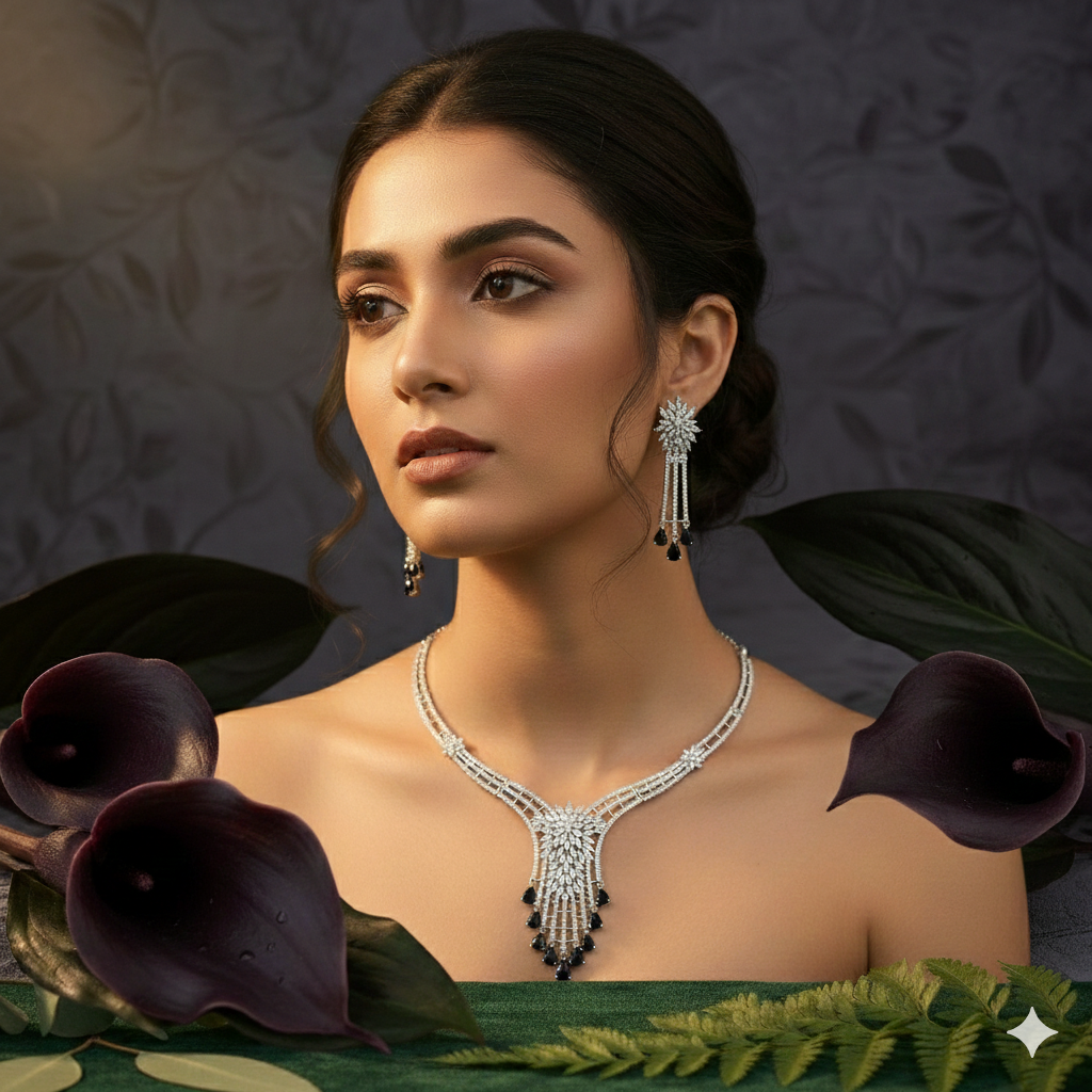Queen’s Emerald Necklace Set
