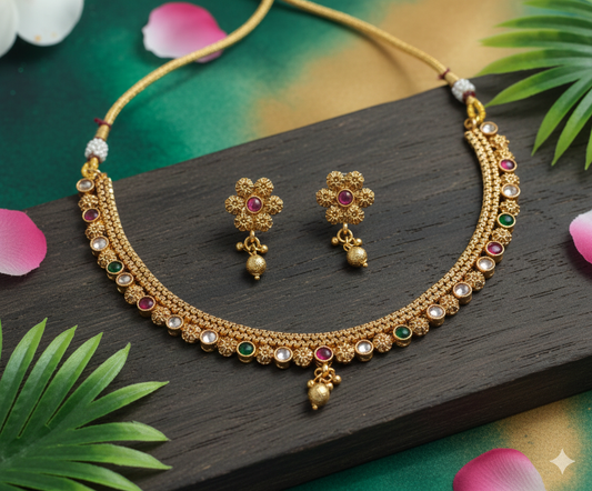 Kumkum Mala Necklace Set