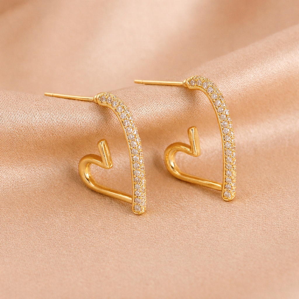 Radiance Heart Contour Earrings