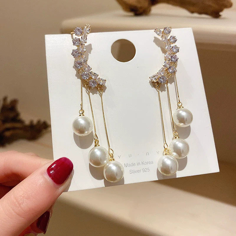 New style diamond earcuff earrings