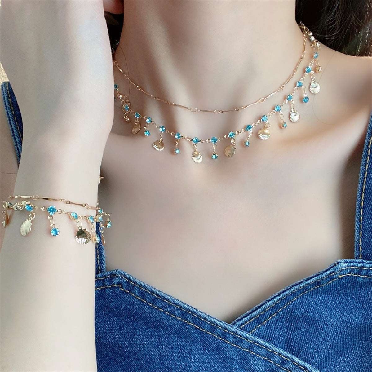 Seabreeze Sparkle Layered Neckpiece