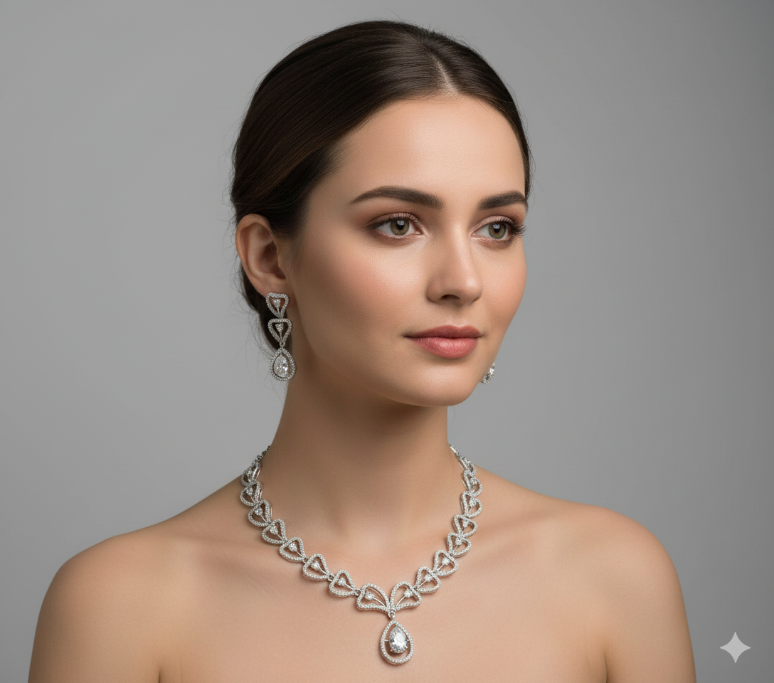 Silver Soulmate Necklace Set